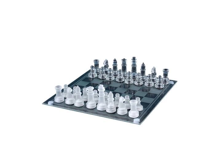 Schachspiel Glas 25 x 25 cm