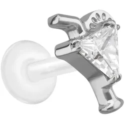 PTFE Labret mit Innengewinde + Titan-Aufsatz COCKTAIL
