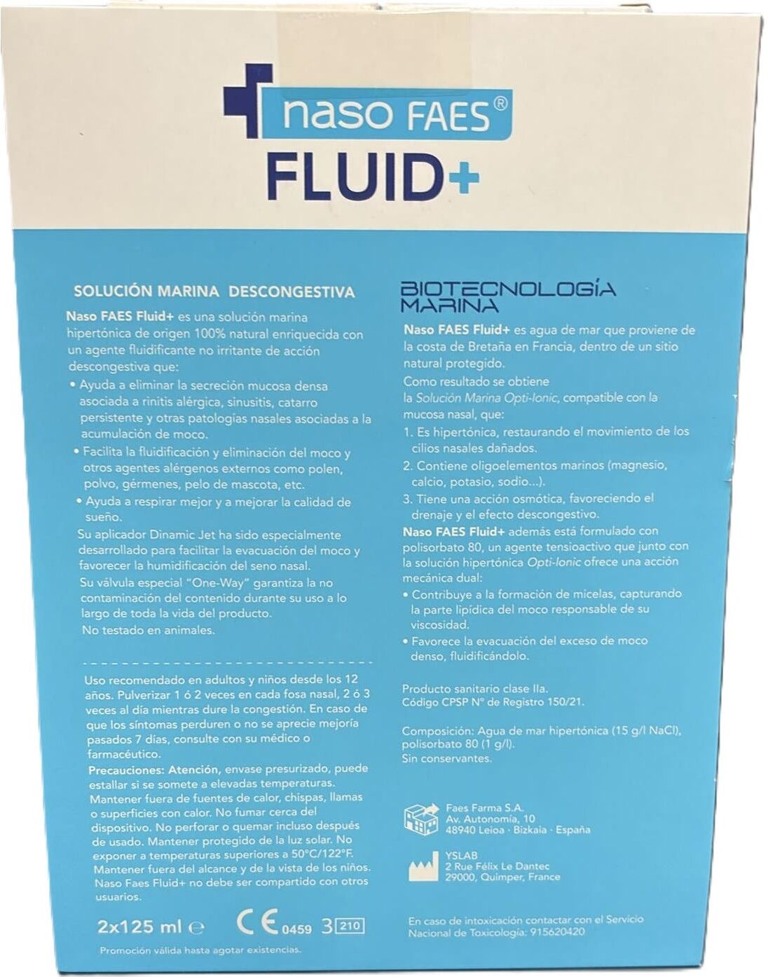 Naso Faes Fluid+ 2x125 ml