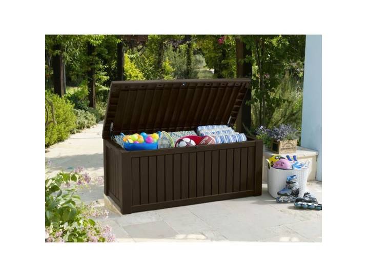 Keter Coffre de jardin Keter 'Rockwood Deck' brun foncé 155 x 72 4 cm