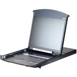 Aten KL1116VN IT Cat.5 KVM over IP Switch 16-Port, 19"-LCD, Dual-Rail, IT-Layout, KVM Switch, Schwarz