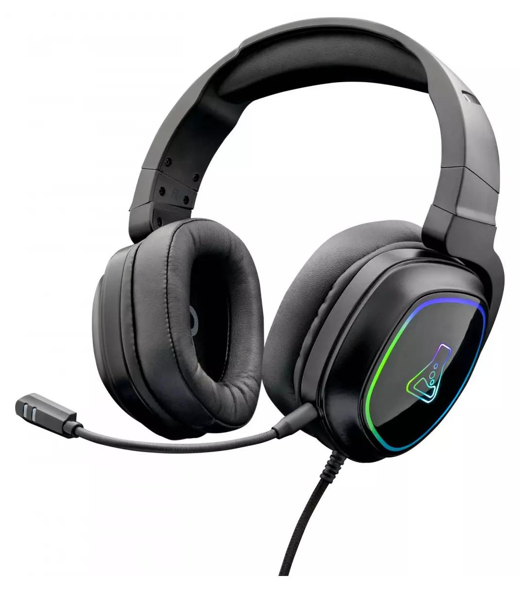 The G-Lab KORP RADIUM Wired Gaming Headset met Microfoon en RGB - Zwart
