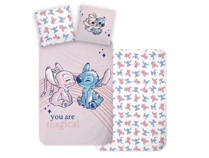 Stitch en Angel Babydekbedovertrek 100x135 + Kussensloop 40x60 100% Katoen