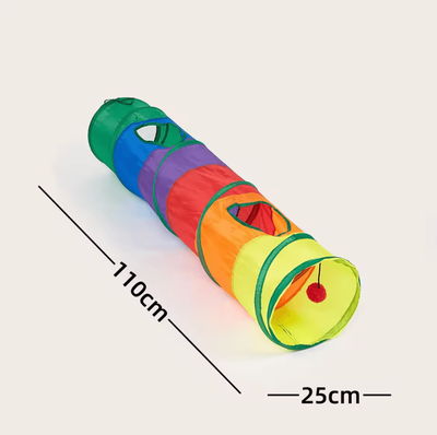 Inspire Curations TunnelTrail Collapsible Cat Tunnel Toy For Indoor & Outdoor Play b