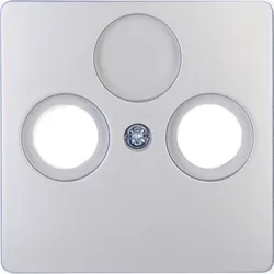 Kopp 334920184 PARIS - Antennen-Abdeckung TV/RF, Farbe: silber
