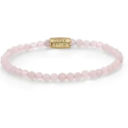 REBEL & ROSE - BRACELETS BEADS - Pink Rose - gold / 4 MM