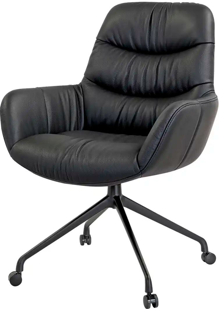 Höffner Selection Armlehnenstuhl dreh-/rollbar  Siri ¦ schwarz ¦ Maße (cm): B: