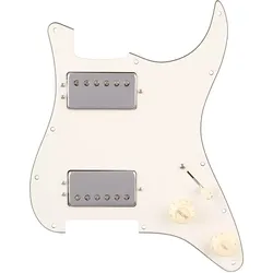 Fender Pre-Wired Strat Pickguard Quadra Tap HH Parchment - Pickup E-Gitarre