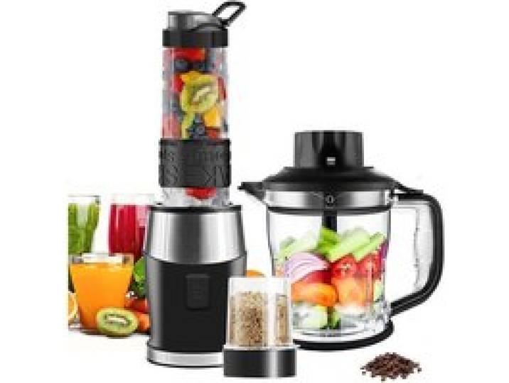 Blender 3-en-1 700W 24000 tr/min pot 1 2L + bouteille sport 570 ml + tasse 300 ml sans BPA