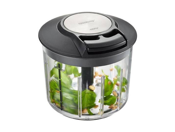 GEFU Zerkleinerer Speedwing 800 ml , schwarz (schwarz, transparent), Zerkleinerer, Zerkleinerer