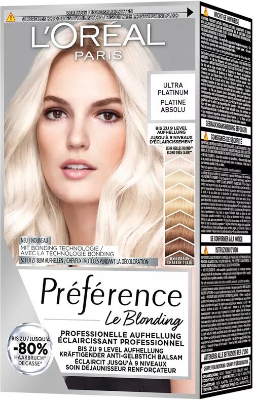 L'Oréal Paris - Le Blonding Aufheller, 1 Stück, L Ultra Platinum/Platine absolu