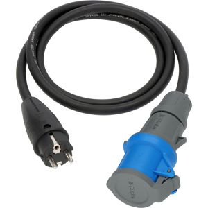 Brennenstuhl CEE-Adapter Camping 1133910025, 1,5 m, Schutzkontakt 230V auf CEE 16A / 230V, IP44