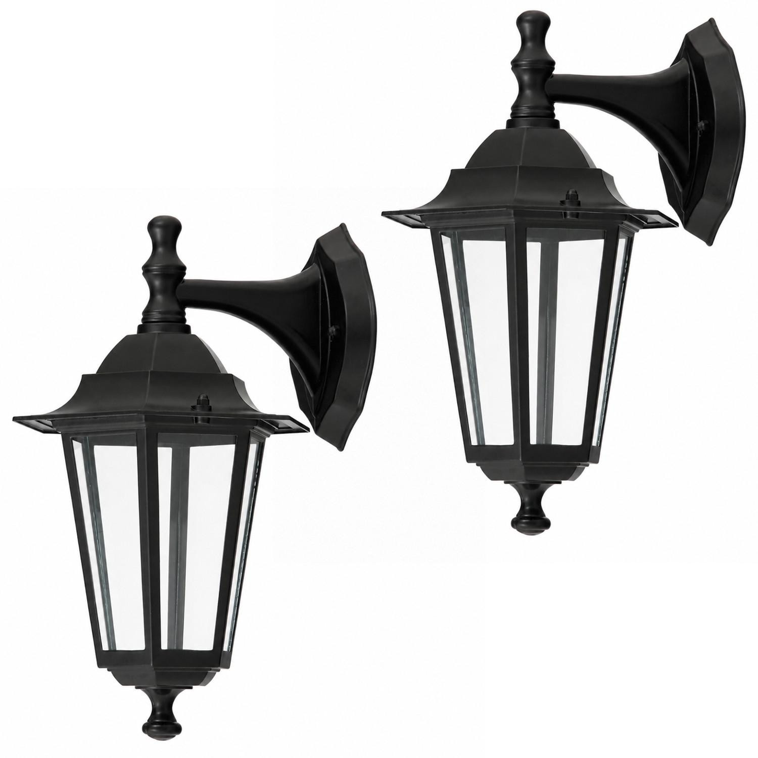 Rabalux Velence buitenwandlamp zwart, 2 stuks, IP43, E27, max. 60W