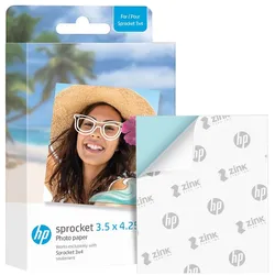 HP Sprocket 3x4 Film (20) (3 x 4 Zoll, 20 Stk.), Fotopapier, Weiss
