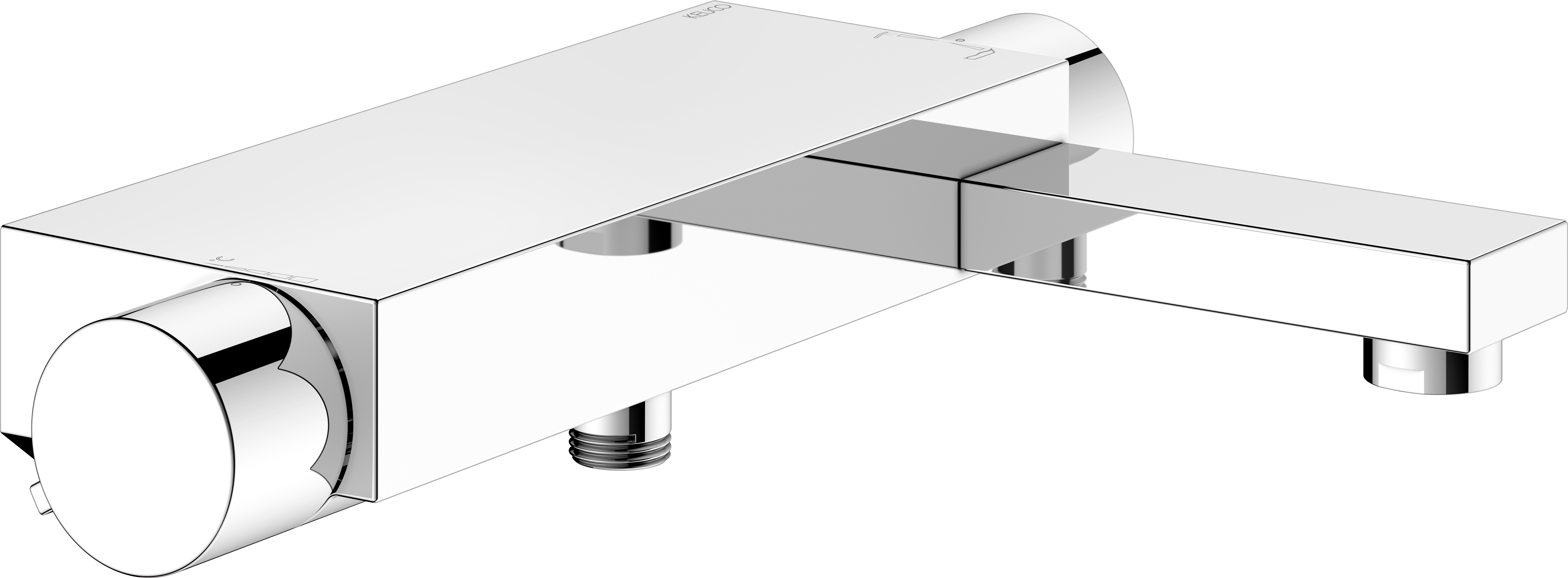 Keuco Edition 11 mitigeur bain 51120130100 en saillie, saillie 190mm, chrome noir brossé