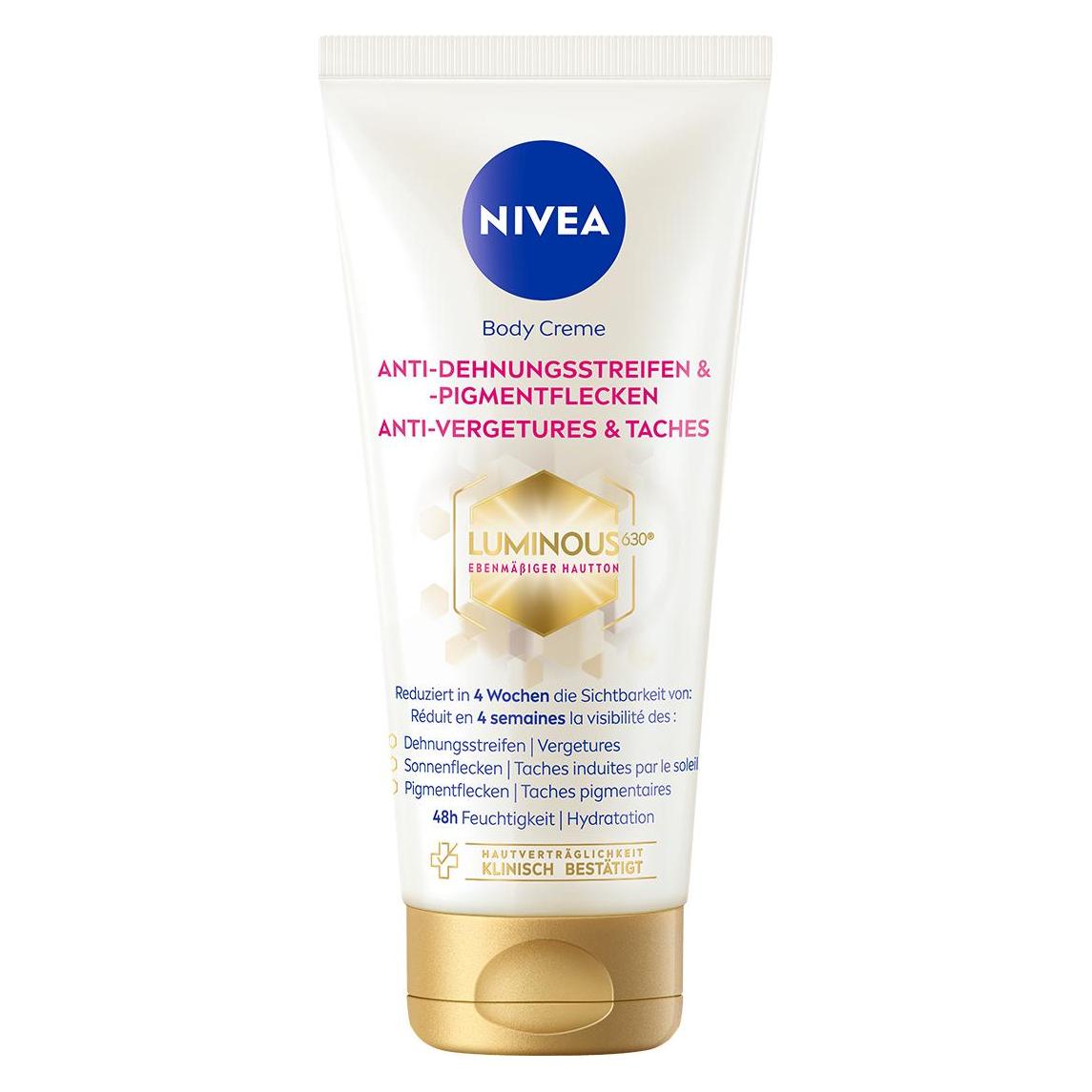 NIVEA Luminous630 Anti-Dehnungsstreifen & -Pigmentflecken Body Creme (Körpercreme, Körperlotion, 200 ml) (100307)
