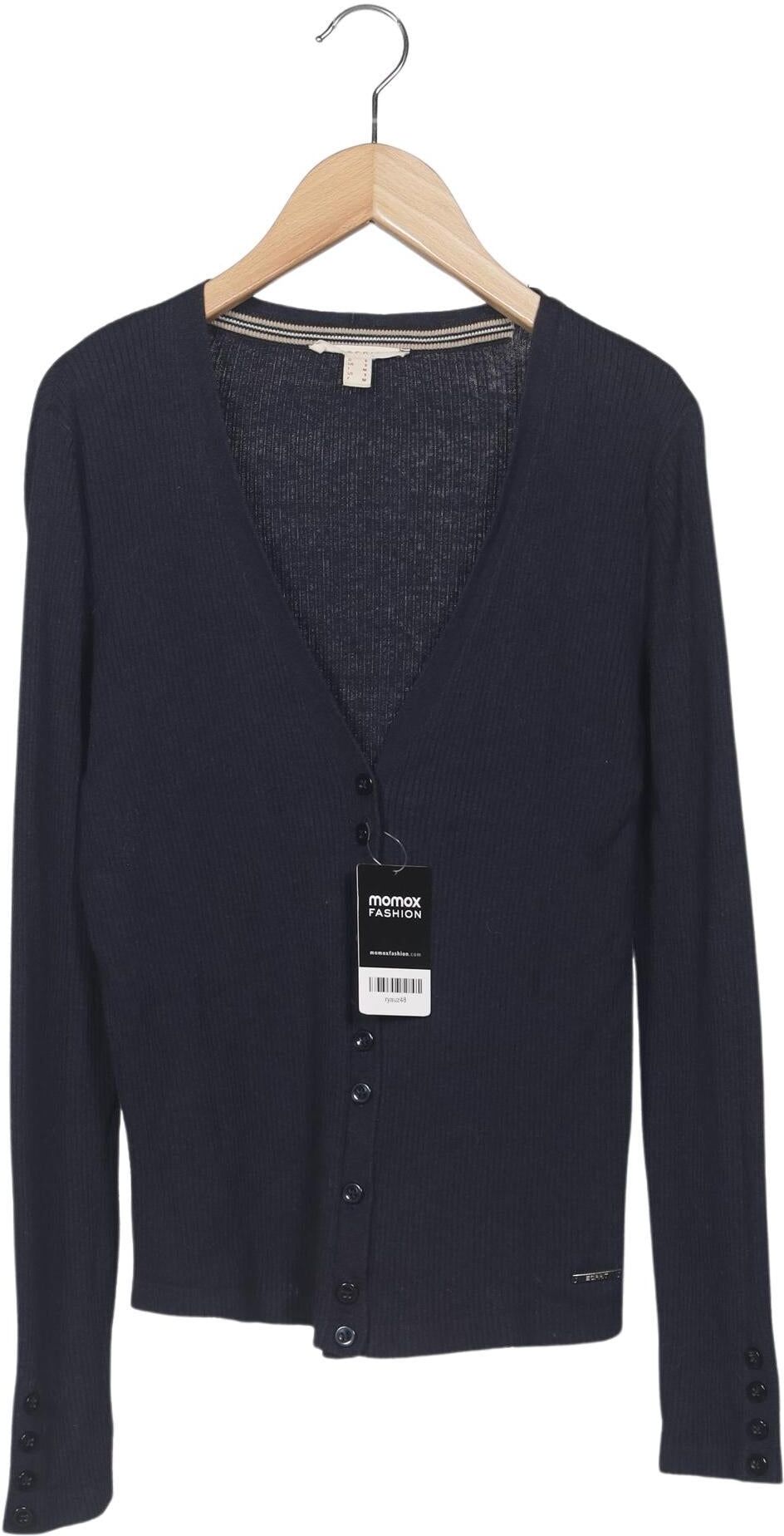 Esprit Damen Strickjacke, Marineblau, Gr. S, Seide / Baumwolle - Second Hand