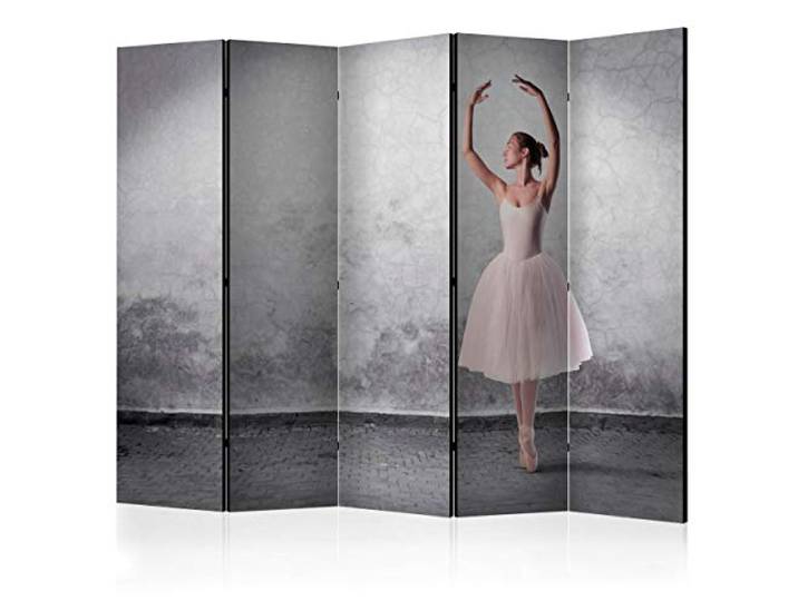 decomonkey Paravent Raumteiler Innen Ballett, 225x172 cm, 5-teilig, Tanzen Einseitig, Wohnzimmer, Room Divider, Wall, Raumteiler Stehend, Trennwand, Sichtschutz, Spanische Wand, Sichtschutzwand, Holz
