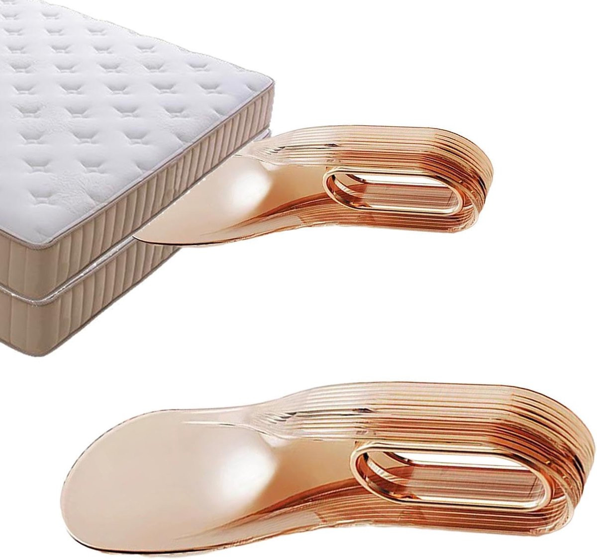 Ergonomische Matrasverhoger in Barnsteen voor gemakkelijker bed opmaken