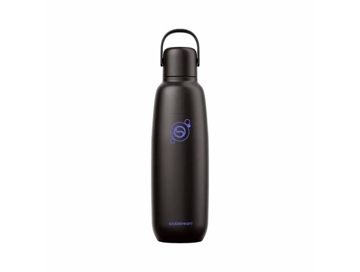 Sodastream 0.9L fizz and go Cool Black DWS Edelstahlflasche – Wassersprudler Zubehör – schwarz