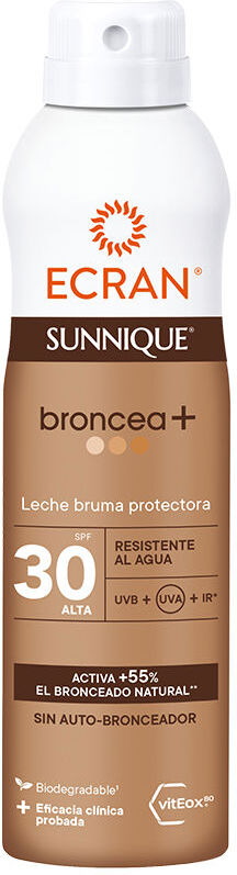 Ecran Sunnique BRONCEA+ brume protectrice Spf 30 250 ml