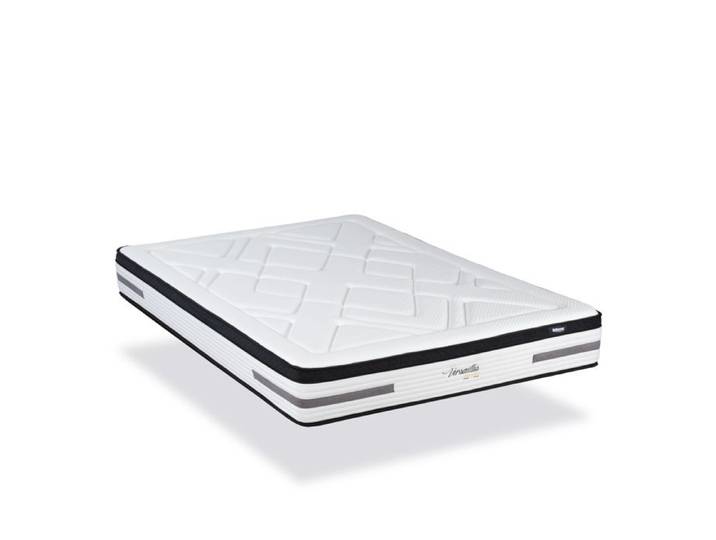 Pack Bellevue 140x190 cm Matelas Ressorts ensachés + Sommier Bois + Accessoires