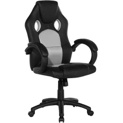BÜROSTUHL Kunstleder Schwarz/Grau Fighter