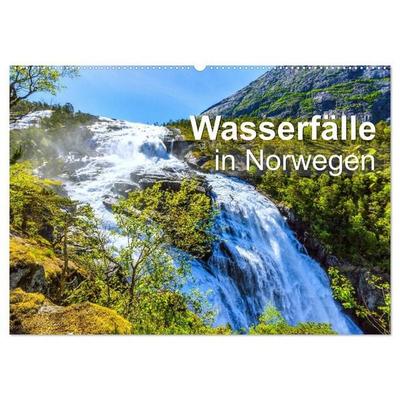 Wasserfälle in Norwegen (Wandkalender 2027 DIN A2 quer), CALVENDO Monatskalender