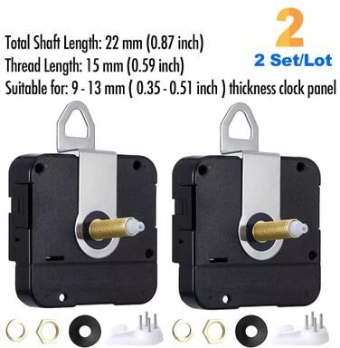 Inspired Finds DIY Quartz Clock Movement Kit Silent Wall Clock Mechanism With Long Shaft 0.87 In Shaft Length