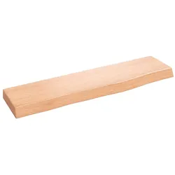 vidaXL Wandregal Hellbraun 40x10x2 cm Massivholz Eiche Behandelt