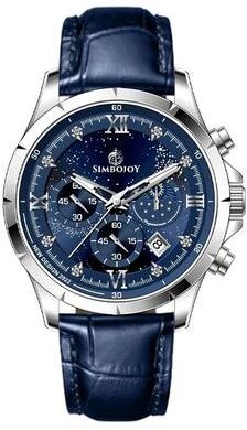 Uplifted Goods Mens Six Needle Quartz Watch With Calendar & Night Light blue
