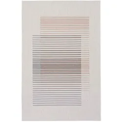 Outdoor-Teppich Kino aus Mischgewebe, modern, beige blau, 160x230 cm, rechteckig