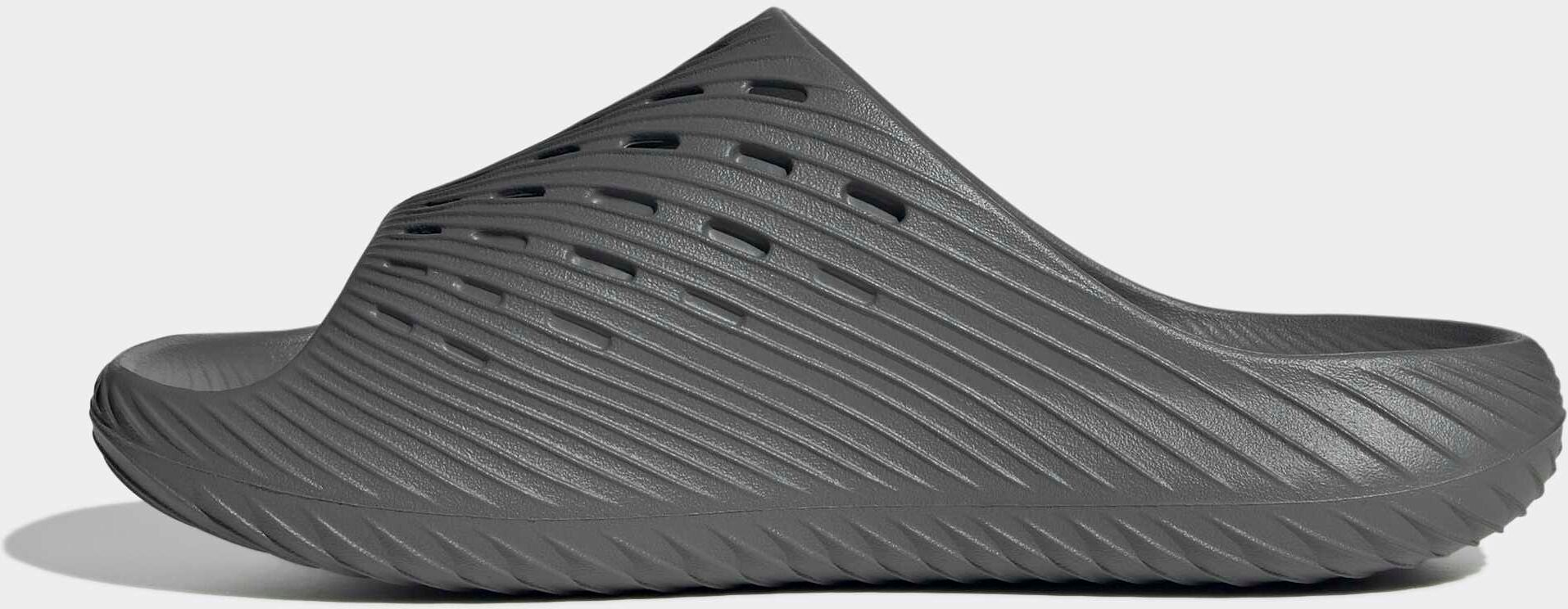 Badesandale ADIDAS SPORTSWEAR "PURECHILL SLIDES", Herren, Gr. 44,5, grau (grau four, grau six, grau four), Synthetik, Schuhe Badesandale, Badelatschen grau four, grau six, grau four 44,5