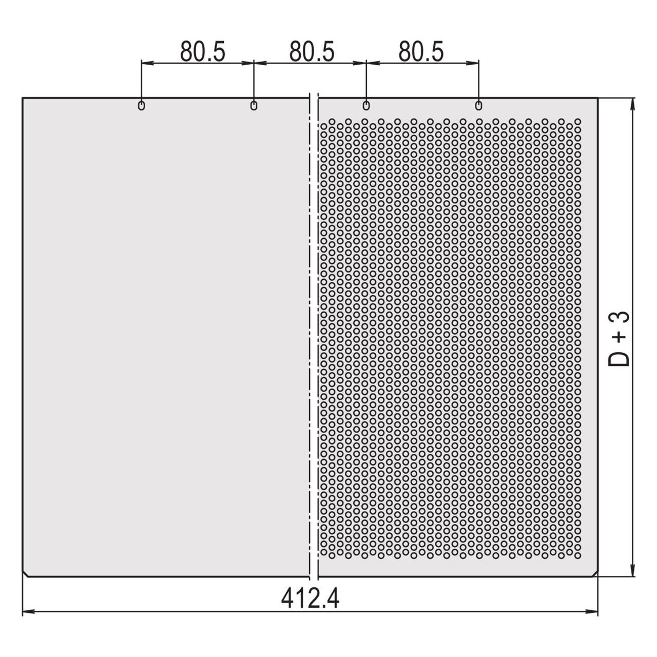 Schroff Abdeckbleche - ABDECKBLECH 400T GESCHLOSSEN (30860504)