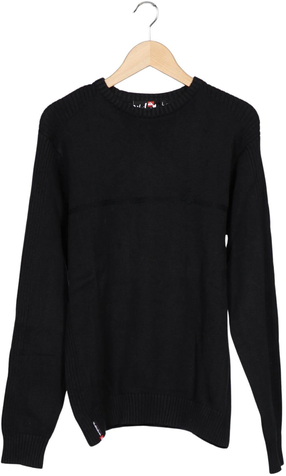Quiksilver Herren Pullover, Schwarz, Gr. L, Baumwolle - Second Hand