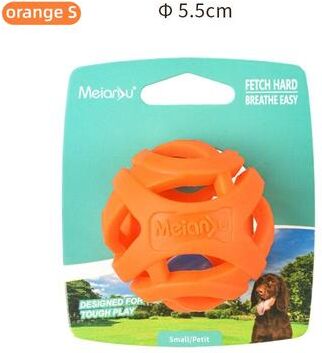 Fusion Finds Floating Dog Chew Ball For Aggressive Chewers Indestructible Rubber Dog Toy With Dental Cleaning Design orange