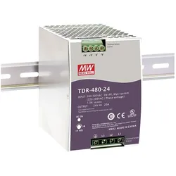 MeanWell MEAN WELL TDR-480-24, 340 - 550 V, 480 W, 24 V, 20 A, RoHS, 85,5 mm (480 W), PC Netzteil