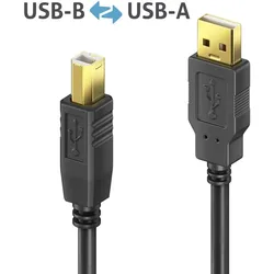 PureLink DS2000-050 - USB 2.0 Aktiv-Kabel USB-A auf USB-B, 5 m, APO, vergoldet, ...