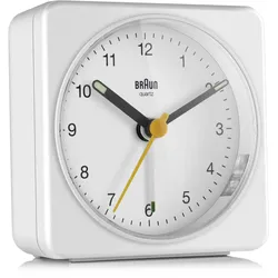 Braun BC03W - Wecker - viereckig - Quarz - Schreibtisch - weiß