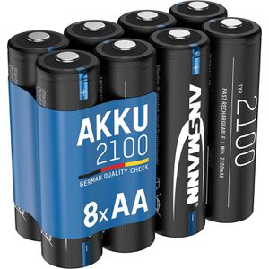 Ansmann Akku 1,2 V, 2100 mAh, AA, NiMH, 8 Stück
