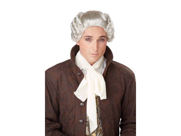18Th Century Peruke Grey Costume Wig