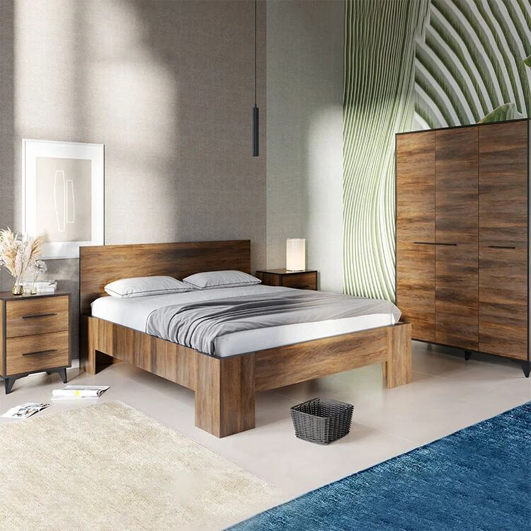 garneroarredamenti Armadio soggiorno 48x185h cm 1 anta noce Line