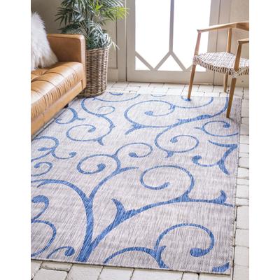 Outdoorteppich "Outdoor Beauties, LAGERRÄUMUNG", bunt (hellgrau, blau), B:152cm H:4mm L:244cm, Polypropylen (PP), MYFLAIR MÖBEL & ACCESSOIRES, Teppiche, Outdoorteppich, In- und Outdoor geeignet, ideal im Wohnzimmer & Schlafzimmer