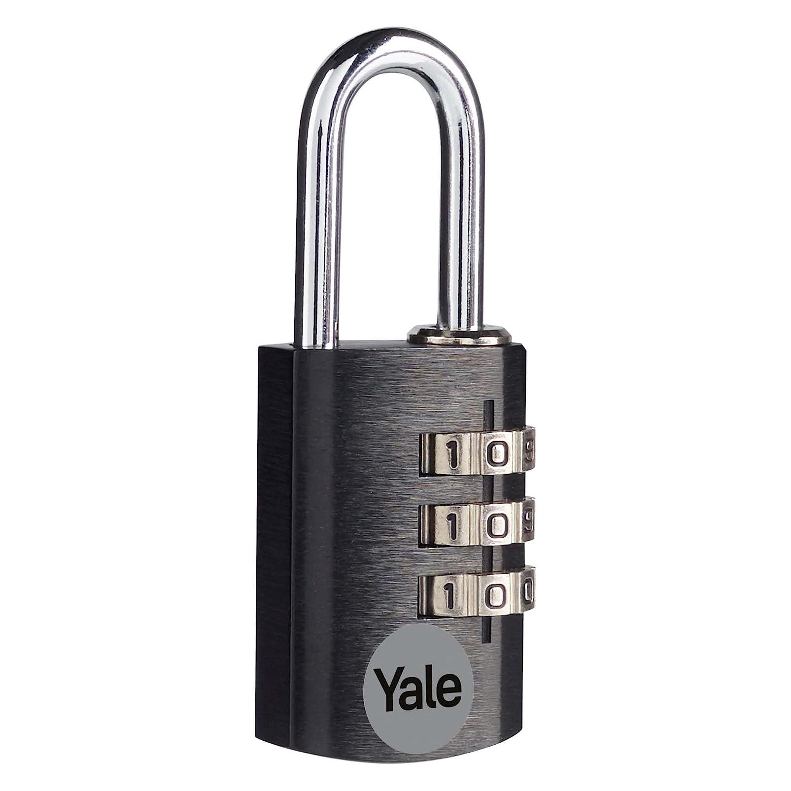 Yale YE3CB/20/121/1/BK Vorhängeschloss 20 mm Schwarz Zahlenschloss (YE3CB/20/121/1/BK)