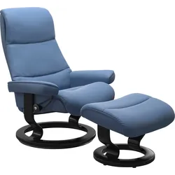 Relaxsessel STRESSLESS "View", blau (lazuli blau), B:91cm H:109cm T:83cm, Sessel, Relaxsessel, mit Classic Base, Größe L,Gestell Schwarz