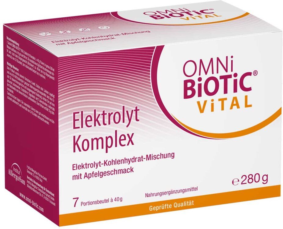 OMNi-BiOTiC Omni Biotic Vital Elektrolyt Komplex Apfel Pulver Sachet 7X40g