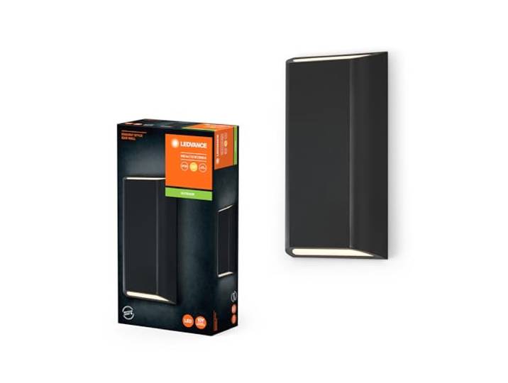 LEDVANCE ENDURA STYLE IDAR WALL Außenleuchte, 7,5W, 340lm, Wandleuchte, dunkelgrau, IP65 Schutzklasse, 3.000K Farbtemperatur, warmweiße Lichtfarbe