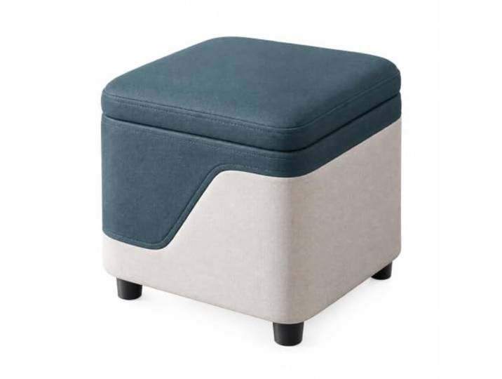 WSJJXS Sitzhocker mit Stauraum Gepolsterte Sitzfläche Versteckfach Multifunktionaler Sitz, verstecktes Fach, rutschfeste Füße, Holzrahmen(Style A)