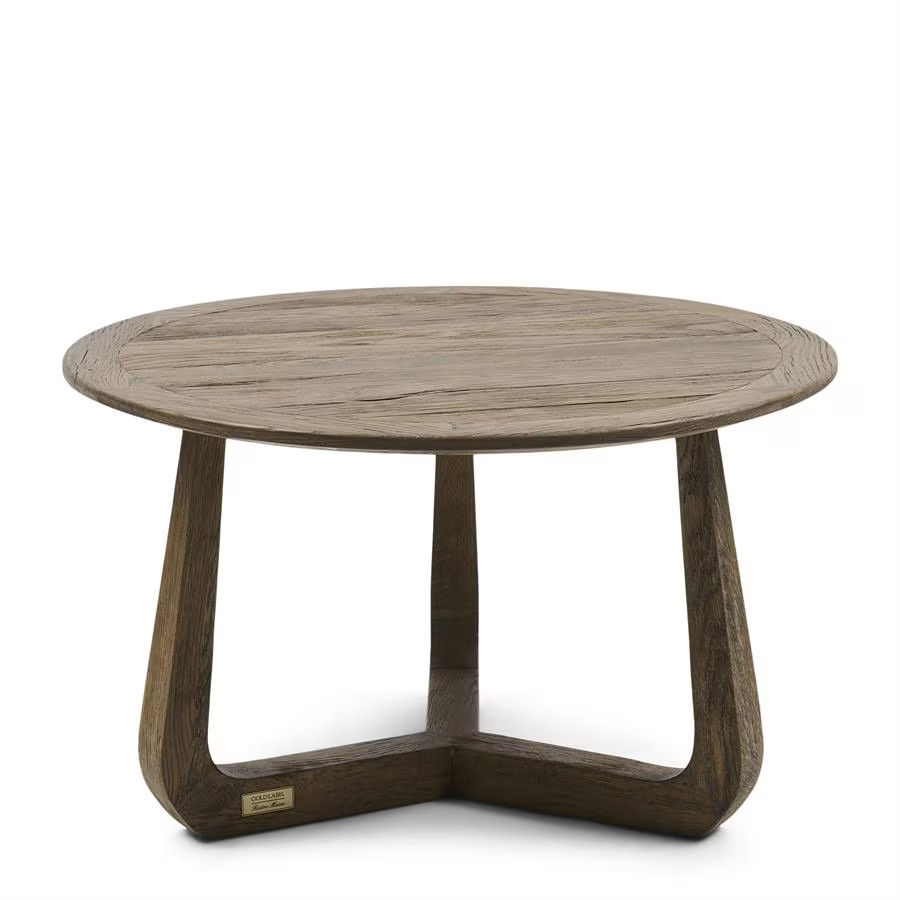 Rivièra Maison Ronde Salontafel Miller Eikenhout, Bruin, Diameter: 70 cm