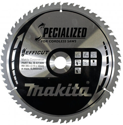 Makita E-06971 TCT Lames carbures Efficut 216mmx30mm 45T